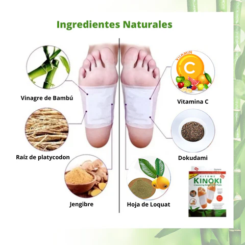Parches Detox Kinoki Para Pies Caja X 10