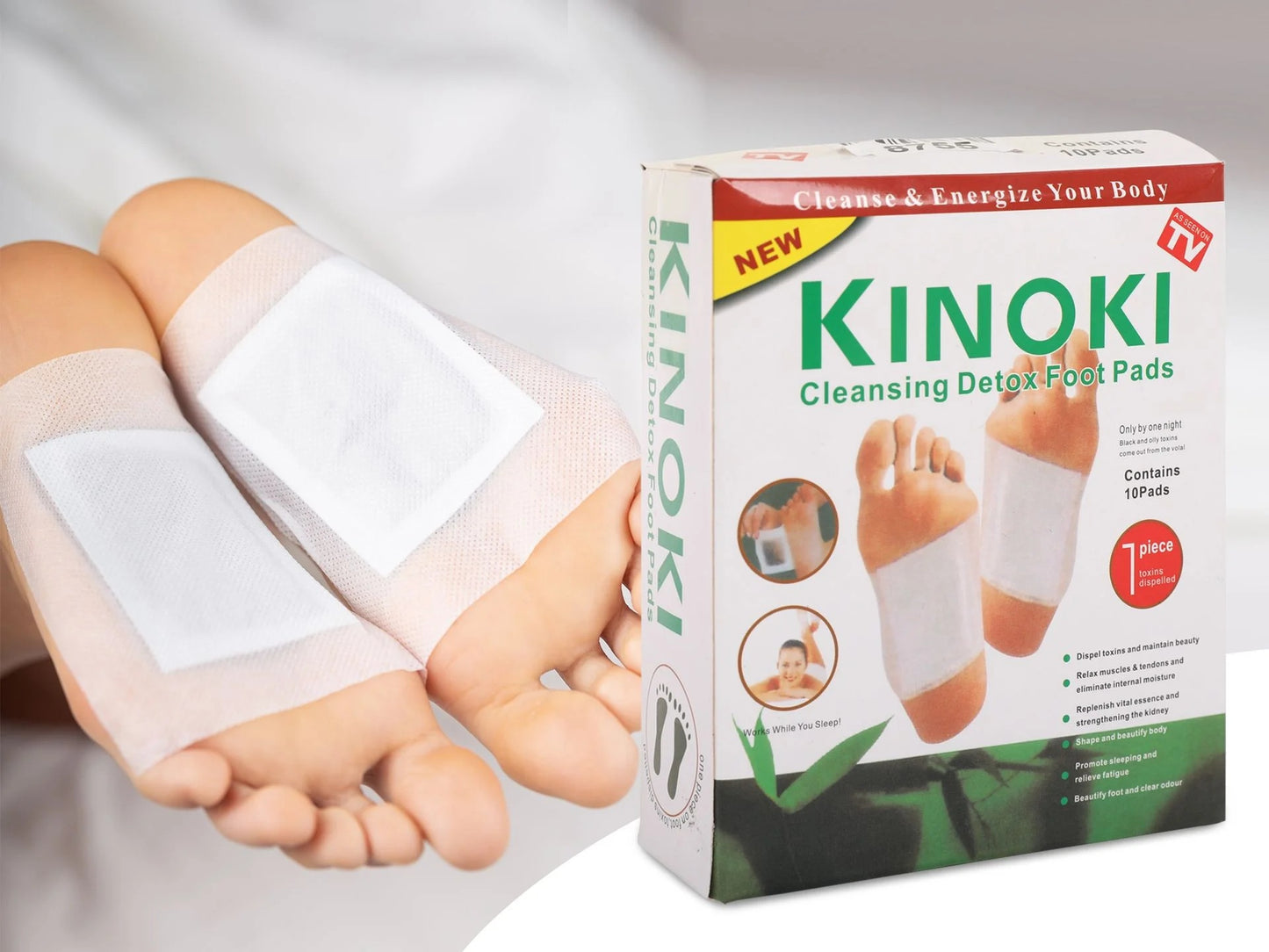 Parches Detox Kinoki Para Pies Caja X 10